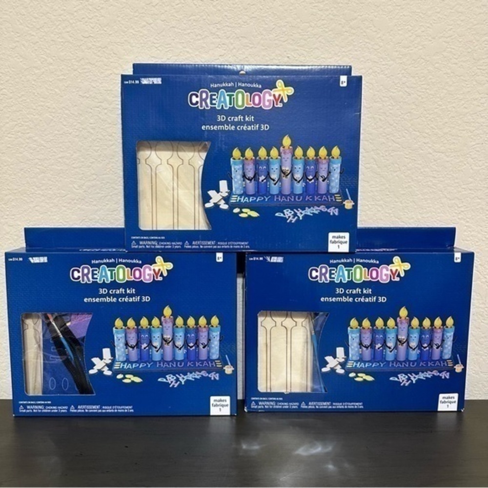 Creatology Hanukkah Menorah 3D Craft Kits DIY Kids Project Jewish Holiday NWT